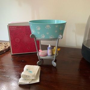 american girl pet bath set